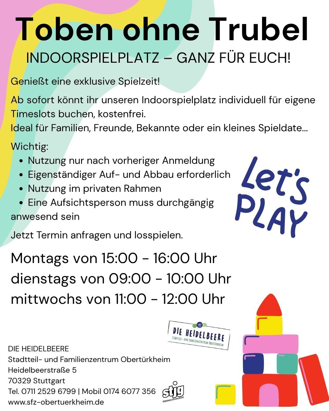 Der Flyer für die jeweilige Veranstaltung mit Datum und Kurzbeschreibung