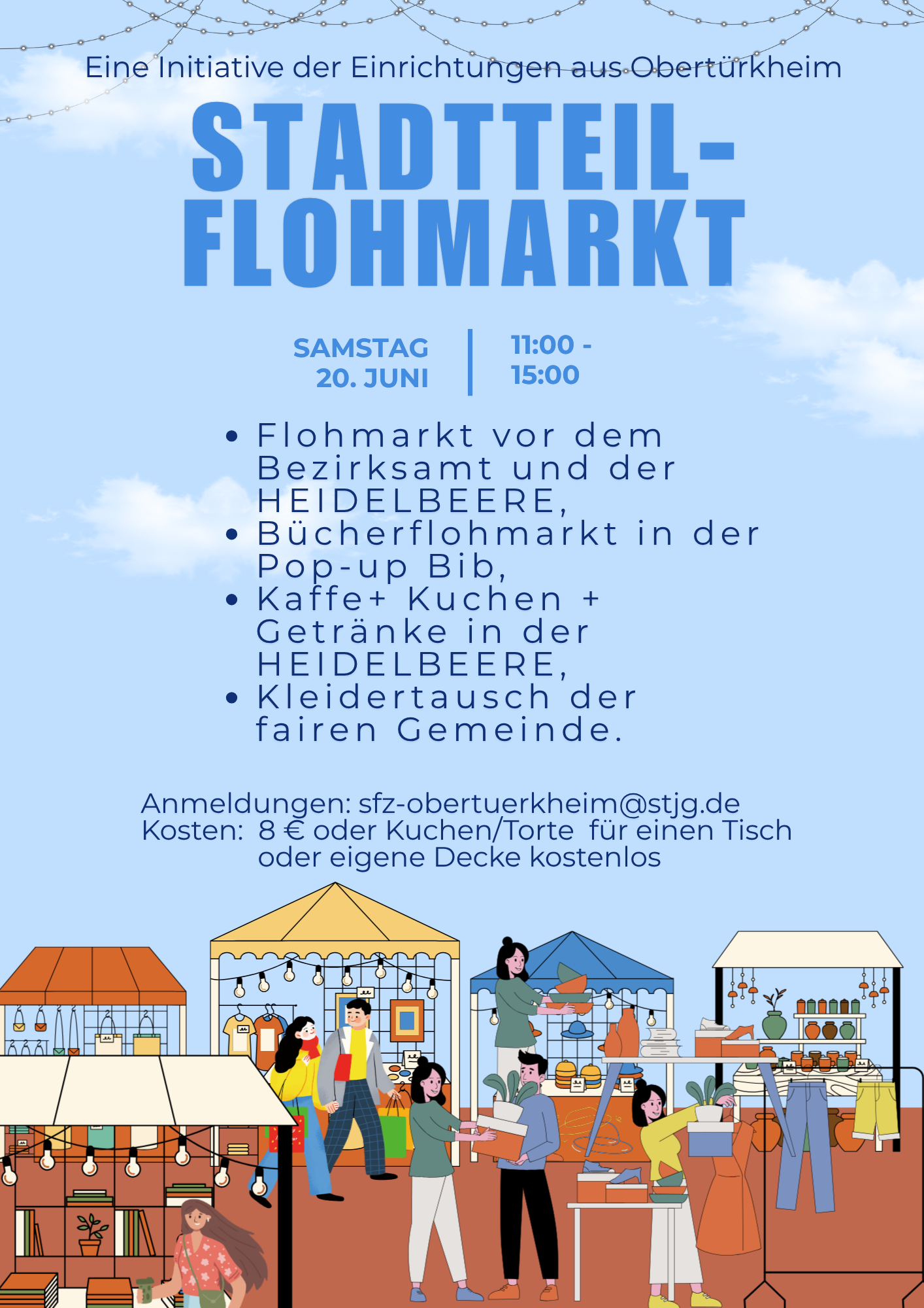 Der Flyer für die jeweilige Veranstaltung mit Datum und Kurzbeschreibung