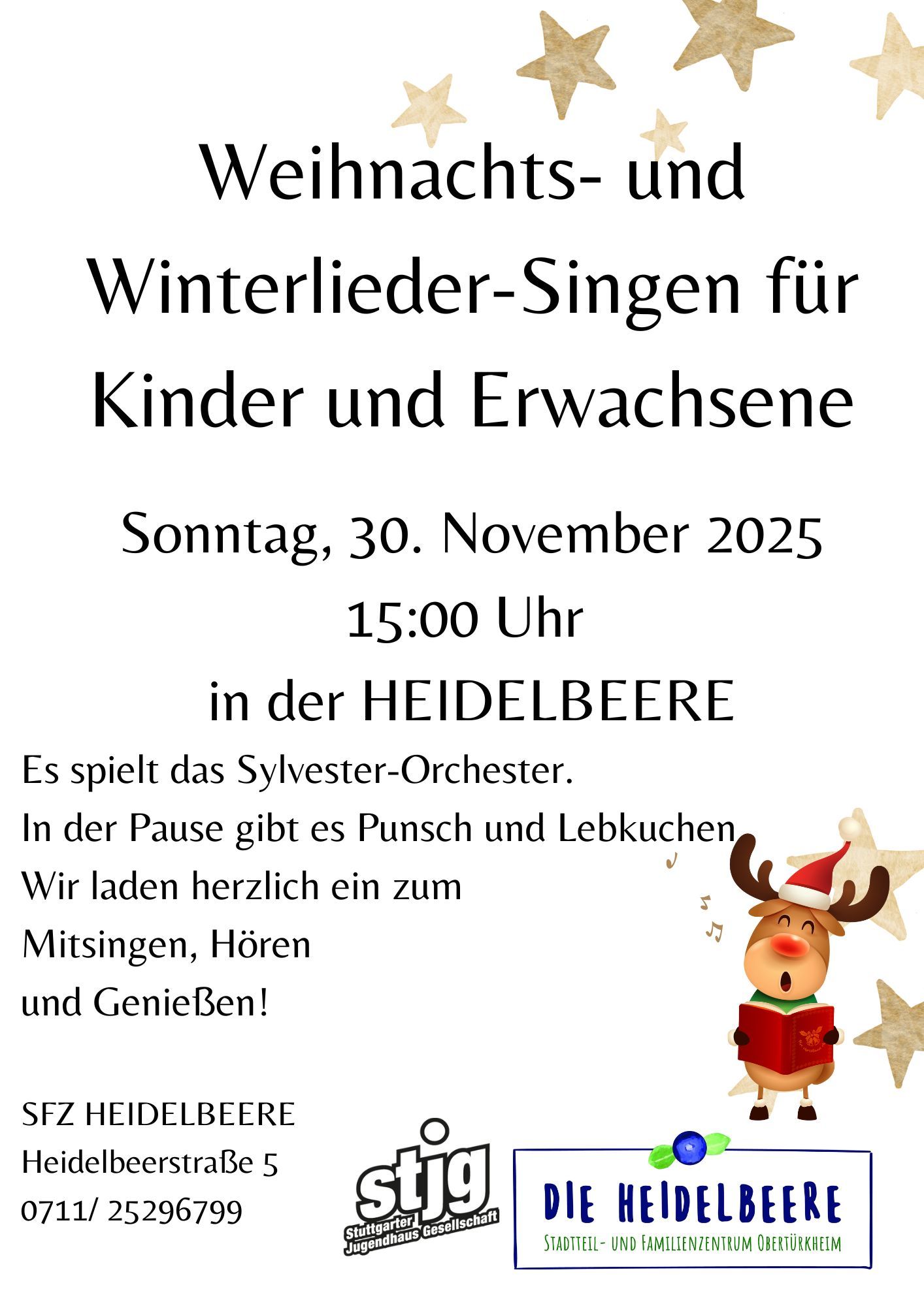 Der Flyer für die jeweilige Veranstaltung mit Datum und Kurzbeschreibung